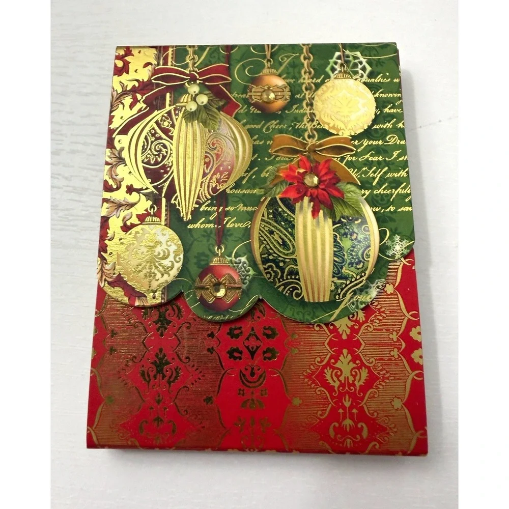 Punch Studio Christmas Notepad Set Ornaments